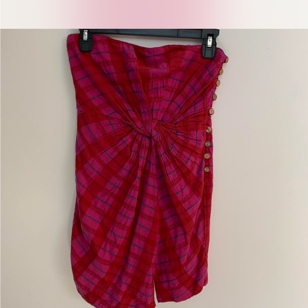 Free People strapless mini dress